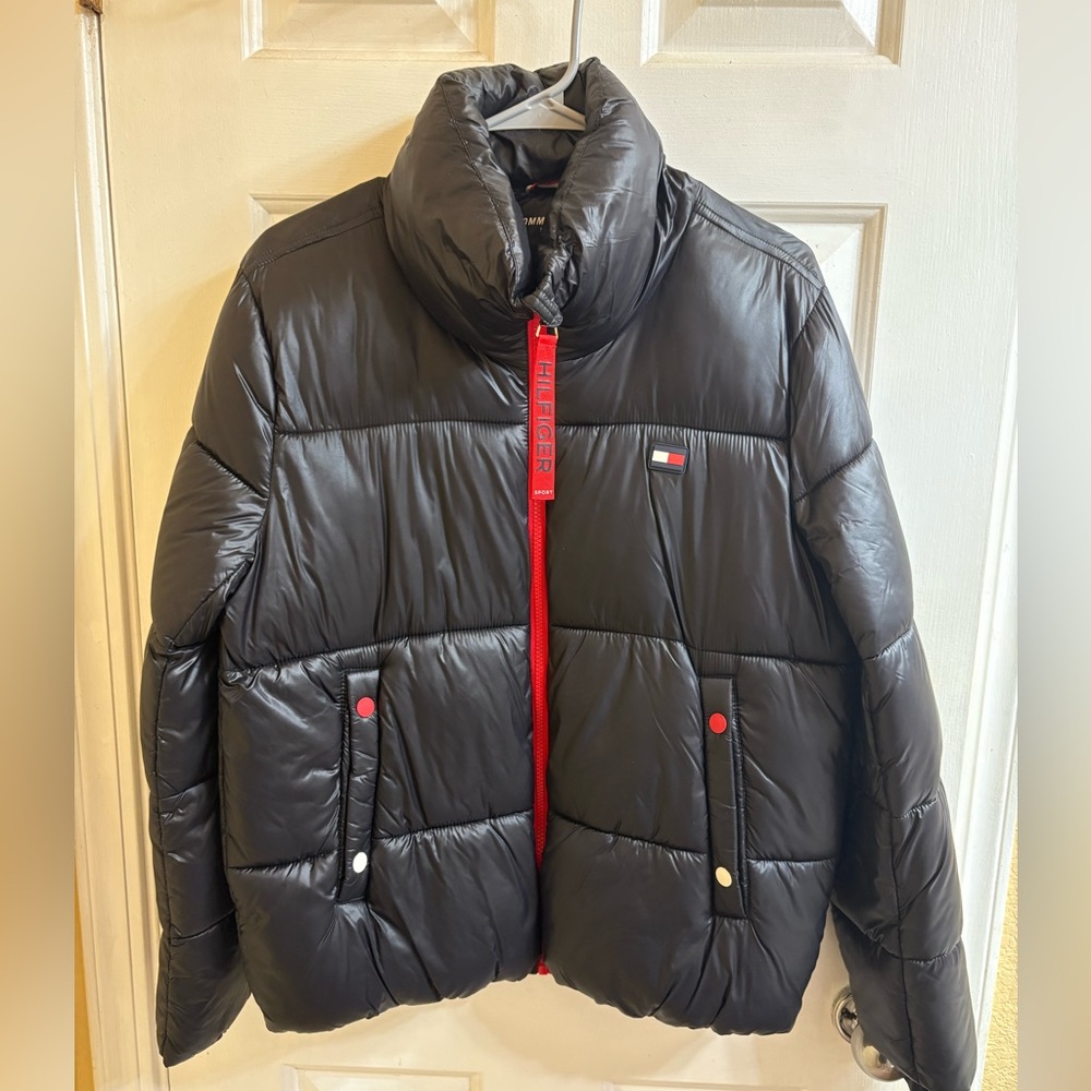 Tommy Hilfiger Black Jacket with Red Trim